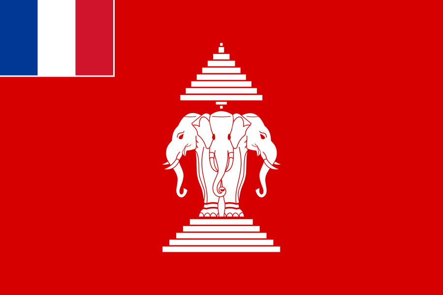 Laos drapeau du laos indochine francaise 1893 1953